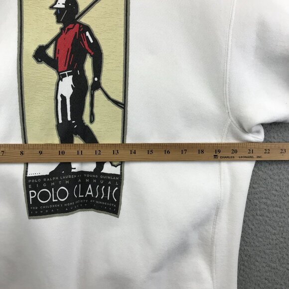 Vintage Eighth Annual Polo Classic poster sweatshirt crewneck size L - Picture 10 of 13